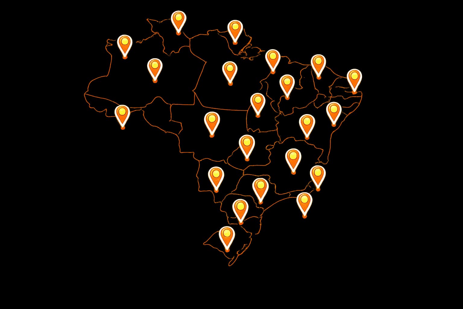 Mapa do Brasil, SpotWay presente em todo o país